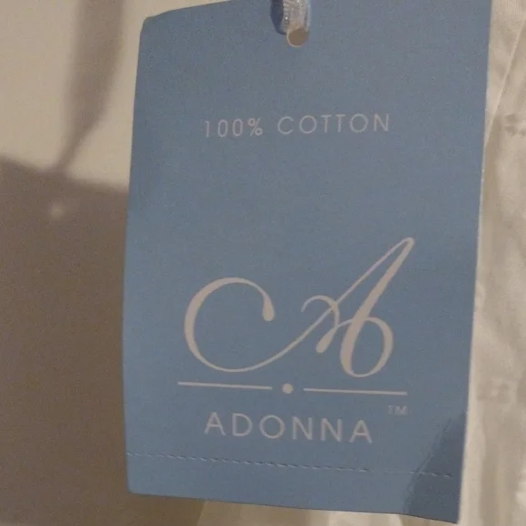 Adonna White Cotton Nightgown XXL NWT - Picture 6 of 6